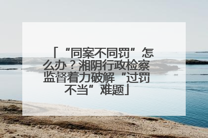 “同案不同罚”怎么办？湘阴行政检察监督着力破解“过罚不当”难题